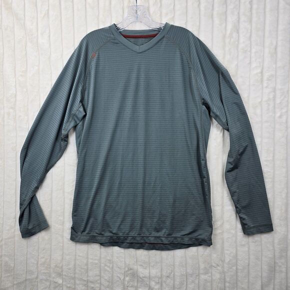 Rhone Shirt Men's Gray Silver Tech Long Sleeve Lightweight Size L - Picture 1 of 12